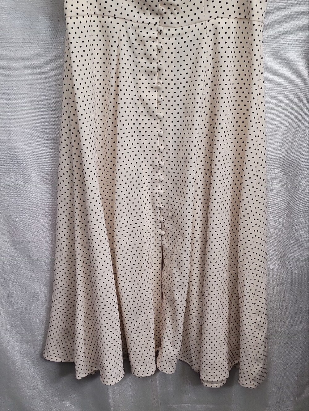 House Of CB Nwt Ellery Polka Dot Puff Sleeve Midi Dress Size Large - Picture 6 of 16